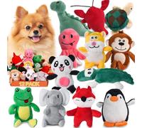 Snungphir Legend Sandy Squeaky Dog Toys pour Puppy Small Medium Dogs, rembourré Samll Dog Toy Bulk avec 12 Peluche Pet Dog Toys Set, Mignon et sûr Chiot à mâcher Toys Pack Teething