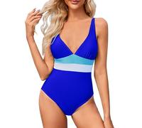 SNUOEN Maillot de Bain Une Pièce pour Femme avec Motif Coloré sur l'abdomen - Idéal pour Vacances, Plage et Voyage