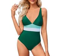 SNUOEN Maillot de Bain Une Pièce pour Femme avec Motif Coloré sur l'abdomen - Idéal pour Vacances, Plage et Voyage