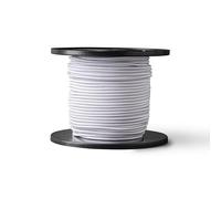 SNURO Corde élastique Ronde (4mm, 100M, Blanc) - Qualité Professionnelle - Résistante aux intempéries et réutilisable - Charge de Rupture 80kg