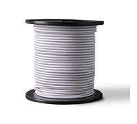 SNURO Corde élastique Ronde (6mm, 100M, Blanc) - Qualité Professionnelle - Résistante aux intempéries et réutilisable - Charge de Rupture 80kg