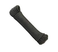 Snuro Corde en Nylon (4mm, 20m, Noir) - Paracorde en Polyamide tressé Robuste - Résistante à l'usure et Solide - Charge de Rupture 275kg