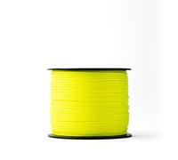 SNURO Corde Nylon (2 mm, 100 m) - Corde Fluorescente en Polyamide Tressée Robuste pour n'importe Quelle Utilisation - Résistante aux Intempéries - Cordeau de Maçon- Jaune Fluo