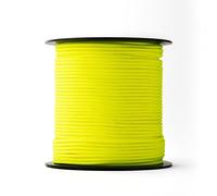 SNURO Corde Nylon (3 mm, 100 m) - Corde Fluorescente en Polyamide Tressée Robuste pour n'importe Quelle Utilisation - Résistante aux Intempéries - Cordeau de Maçon - Jaune Fluo