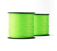 SNURO Corde Polyester (1mm, 100M, Vert Fluo, 2pcs) - Corde Fluorescente Verte en Polyester Tressée Robuste pour n'importe Quelle Utilisation - Résistante aux Intempéries - Cordeau de Maçon