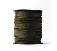SNURO Corde Polyester (3 mm x 100 m) - Corde Verte en Polyester Tressée Robuste pour n'importe Quelle Utilisation - Résistante aux Intempéries - Vert Kaki