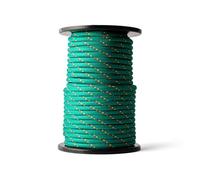 SNURO Corde Polypropylène (8mm, 50m, Vert avec Rouge et Jaune) - Corde tressée légère et Polyvalente pour l'extérieur, la Survie et Le Jardin - Pas pour l'escalade! - Charge de Rupture 918kg
