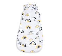 Snuz Pouch Gigoteuse pour bébé, 2.5 Tog - Design Arc-en-ciel Moutarde - Coton doux 100% avec fermeture éclair pour faciliter le changement de couche - 0-6M