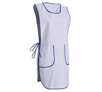 SNV Chasuble médicale entretien/restauration rayée - réglable par cordon de serrage polyester/coton (Bleu)