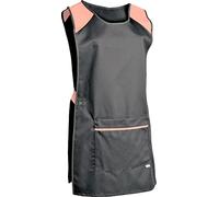 SNV Chasuble médicale femme pour entretien/nettoyage ou industrie. Chasuble de travail réglable par pattes avec 3 pressions avec 1 grande poche • hauteur du vêtement médicale 80cm (Gris, XL)
