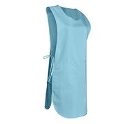 SNV Chasuble médicale pour nettoyage/entretien/restauration et instituts médicaux.. Fermeture par cordon de serrage. Tablier médicale taille unique (Bleu atol)