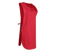 SNV Chasuble médicale pour nettoyage/entretien/restauration et instituts médicaux.. Fermeture par cordon de serrage. Tablier médicale taille unique (Rouge)