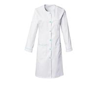 SNV Tunique médicale Femme Manches Longue Bouton Pression Couleur. Blouse de Travail pour métiers de la santé et du Bien-être Disponible de la Taille XS à 2XL Blanc S