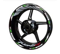 SNWDBH Autocollant De Roue De Moto pour Aprilia Tuono V4, Jantes De Moyeu Étanches, Bande Réfléchissante, Décoration Modifiée Autocollant Jantes(Couleur 3)