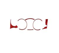 SNWDBH Autocollant D'intérieur De Voiture Pour Mitsubishi Pour Lancer 2008-2015 - Finition Et Contour De Compteur De Vitesse Décoration Autocollants Voiture(ROUGE,Conduite à droite)