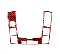 SNWDBH Autocollants De Garniture De Panneau De Commande Multimédia De Changement De Vitesse Intérieur De Voiture En Fibre De Carbone Pour A6 S6 C6 2005-2011 Surface décorative intérieure(Red RHD)