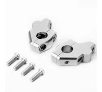 Rehausseurs De Guidon De Moto pour Suzuki Bandit GSF250 400 600 650 750 1200 1250 Rehausseurs De Guidon Rehausser L'extension De La Pince De Montage(Argent)