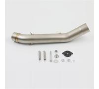 SNWDBH Silencieux D'échappement pour Moto pour K&awasaki Z750 Z 750 2004-2008, Z800 Z 800 2013-2016, Collecteur Intermédiaire De 51 Mm Ligne echappement(Argent 2)