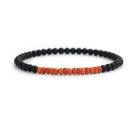 snxjaidszx Bracelet de yoga en onyx noir de 4 mm, Pierre Cuir