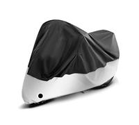 SNXLW Bâche Moto pour Yamaha Chappy LB50 Housse de Moto Housse Protection pour Moto Extérieure Couverture Moto Étanche Bache Moto Accessoires,Black silver-265 * 105 * 125CM
