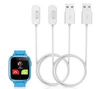 Snyeest 2 Pièces Chargeur Magnétique Uniquement Compatible avec XPLORA Kidzi Câble de Charge, Câble USB Portable Remplacement Station de Charge Câble de Chargeur Compatible avec Xplora Kidzi, Blanc e
