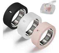 Snyeest Coque de protection compatible avec Oura Ring 4/Gen 3 - Coque en silicone anti-rayures élastique, pour faire de l'exercice dans la salle de sport - Noir, transparent, rose - Taille M Taille 8