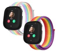 Snyeest Lot de 2 bracelets en nylon compatibles avec Xplora X6 - Pour enfants - Avec fermeture Velcro - Réglable - Pour X6 Play