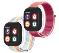 Snyeest Lot de 2 bracelets en nylon pour enfants compatibles avec Gabb Watch 3 2 1/Verizon Gizmo Watch 3/2/1/Disney, SyncUP Kid Watch, crochet et boucle, doux et respirant, 20 mm, pour garçons et