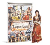 Snylcce Accessoires scrapbooking Thème récit européen - 20 feuilles d'autocollants PET