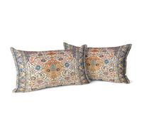 Snylcce Housse de Coussin 30x50cm Boho Ethnique Taie d'oreiller Lot de 2 Moderne Housses Coussins Mandala Motif Floral Taie Oreiller Boheme Décoratif pour Chambre Fleur