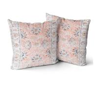 Snylcce Housse de Coussin 65x65cm Boho Ethnique Taie d'oreiller Lot de 2 Moderne Housses Coussins Mandala Motif Floral Taie Oreiller Boheme Décoratif pour Chambre Carmin