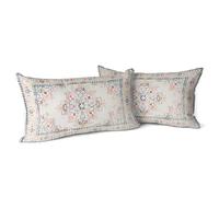 Snylcce Lot de 2 Housses de Coussin Boho Light Pink Antique et Vintage Design Housse de Coussin en 30x50 cm Doux pour canapé de Jardin, canapé, lit - Taies d'oreiller décoratives 12x20 Pouces
