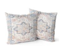 Snylcce Lot de 2 housses de coussin décoratives douces de style bohème avec motif double face - 65 x 65 cm - Pour jardin, canapé, lit - Motif de coquillage antique et vintage