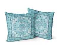 Snylcce Lot de 2 housses de coussin décoratives douces de style bohème - Motif double face - 60 x 60 cm - Ciel profond - Pour canapé, lit - Motif ciel profond