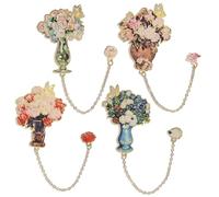 Snylcce Marque-pages métalliques Fleurs (Lot de 4) - Marqueurs Primevères-Fées pour amateurs de livres & enseignants