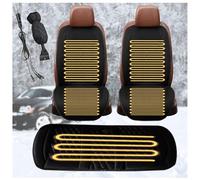 Snyucve Couvre-Sièges Chauffants 45 °C-65°C Chauffage Rapide, Contrôle Intelligent 12v Couvre Siege Voiture Avant Comprend Une Pelle à Neige Et des Gants,Black-3PCS