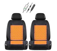 Snyucve Super Chaud , Housse de siège en Flanelle Super Chaude, Coussin Siege Auto,Black-twoseats