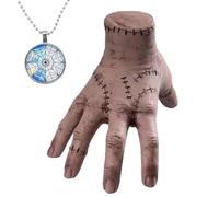 Snyvpra Un collier, une main glacée, des mains du mercredi, des accessoires photo de cosplay, une main de famille du mercredi, des mains réalistes, des jouets pour les mains, un jouet de mercredi, une