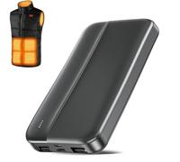 SNZ Batterie externe 20 000 mAh pour gilet chauffant et vêtements chauffants | Certifié UL2056 | Compatible avec veste chauffante, pantalon, sous-vêtements, gilet femme/homme | Batterie portable 5 V/2