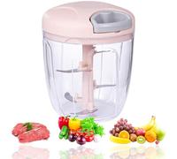SNZ Hachoir Manuel, Mini-robots et Hachoirs, Coupe Légumes, Coupe Ail, Petit Mixeur, Capacité : 900 ml, Multi-hachoir Universel pour Légumes, Fruits, Noix, Ail, Aliments pour Bébés