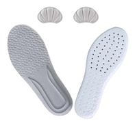 SNZ Semelles Mémoire de Forme Homme/Femme - Semelles Gel Anti-Odeur & Transpiration, Semelles Orthopédiques pour Chaussures de Sécurité, Travail, Sport - Confort Durable (Incl. Protège-Talon)
