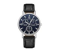 Snzg11j1 Montre à quartz analogique avec bracelet en cuir pour femme, Noir , taille unique