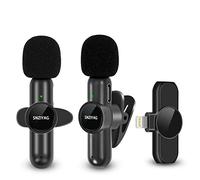 SNZIYAG Micro Cravate sans Fil pour iPhone iPad,Microphone Plug-Play sans Fil pour Enregistrement,Diffusion en Direct,Youtube,TikTok,réduction du Bruit,synchronisation Automatique,Pas d'APP
