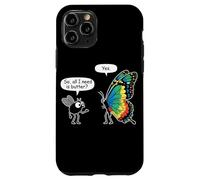 So All I Need is Butter? Fly and Butterfly Funny Insect Meme Coque pour iPhone 11 Pro