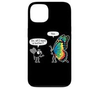 So All I Need is Butter? Fly and Butterfly Funny Insect Meme Coque pour iPhone 13