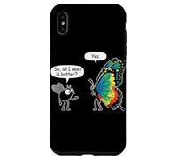 So All I Need is Butter? Fly and Butterfly Funny Insect Meme Coque pour iPhone XS Max