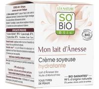 SO BIO - Crème Soyeuse Hydratante Mon Lait D'Anesse Bio 50Ml - Lot De 2