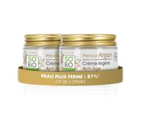 So BiO étic - Crème de Jour Anti-Âge Précieux Argan - Nutrition & Fermeté - Tous Types de Peaux - Lot de 2 × 50ml