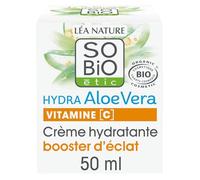 SO BIO ETIC Crème Hydratante Eclat Visage Hydra Aloe Vera Vitamine C Acide Hyaluronique Bio 50ml - Lot de 2