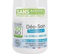 SO’Bio étic Déodorant Roll-on Tolérance+ Aloe Vera 24h Peaux sensibles & épilées 50 ml